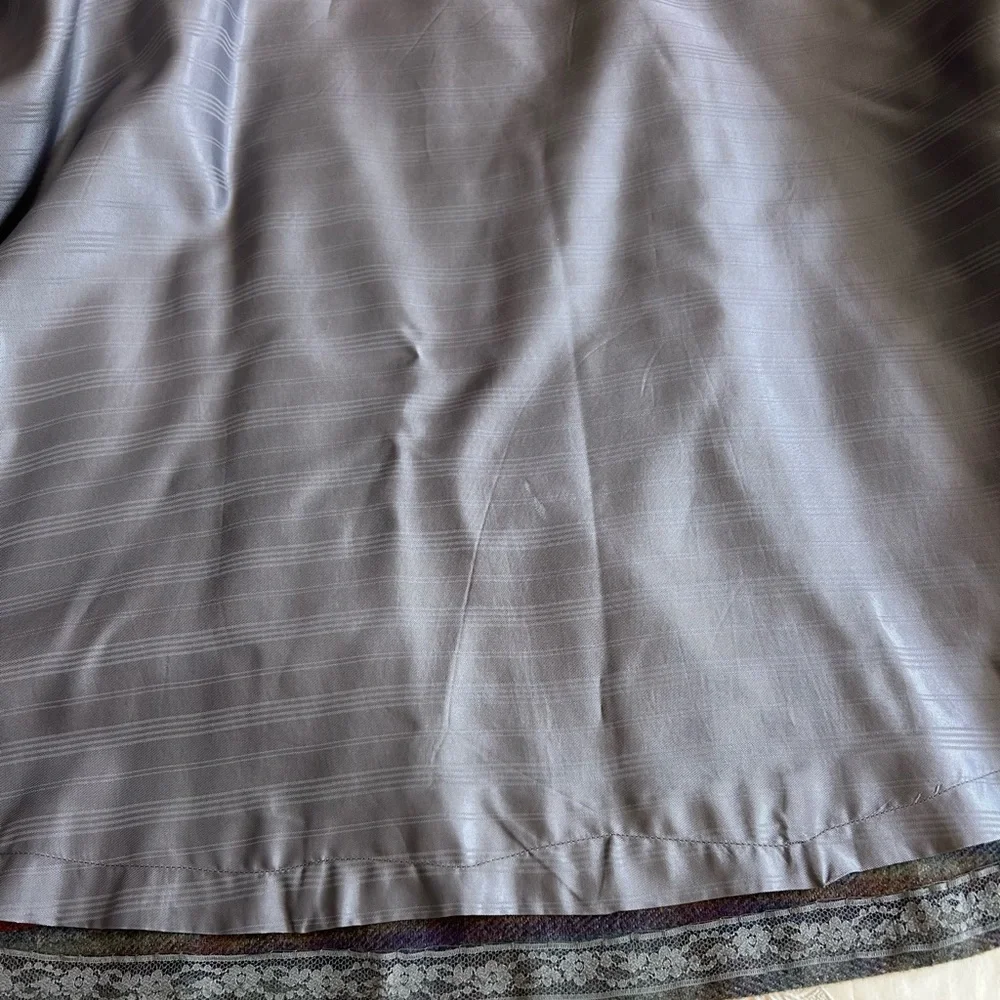 Vintage Wool Plaid Circle Wrap Skirt Gray Background Large -Darling! - Picture 8 of 10